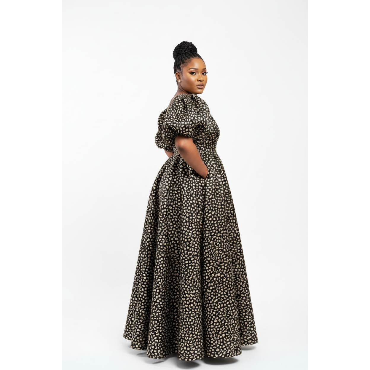 Side Slit Cold Shoulder Dress