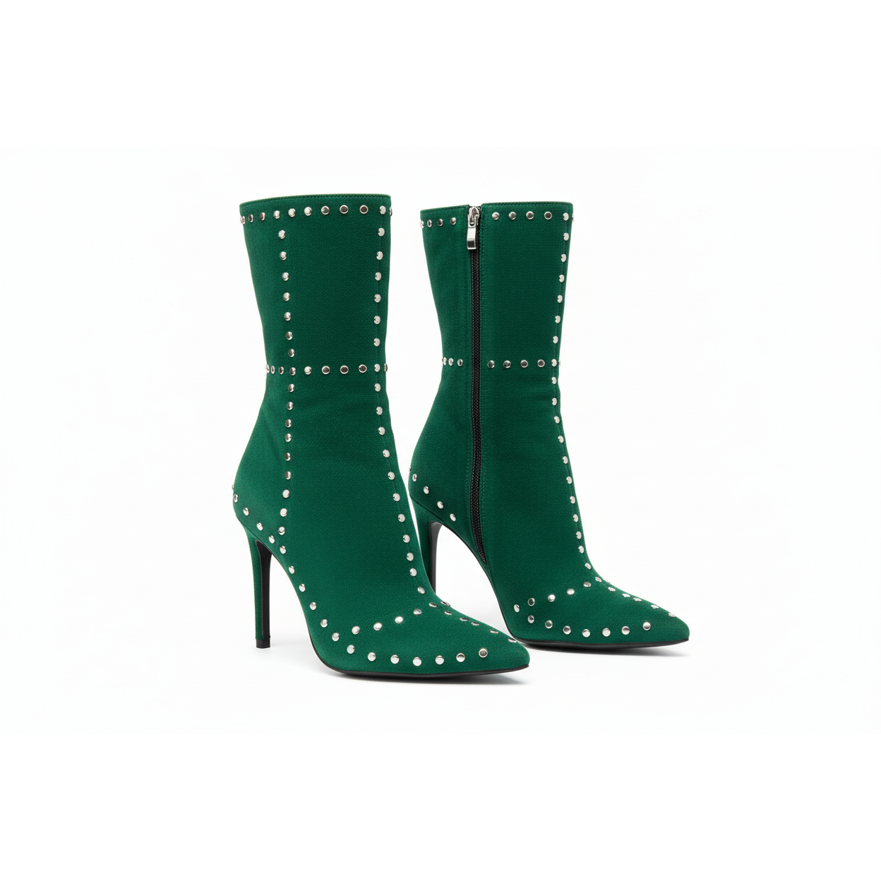 Pointed Toe Rivet Boots