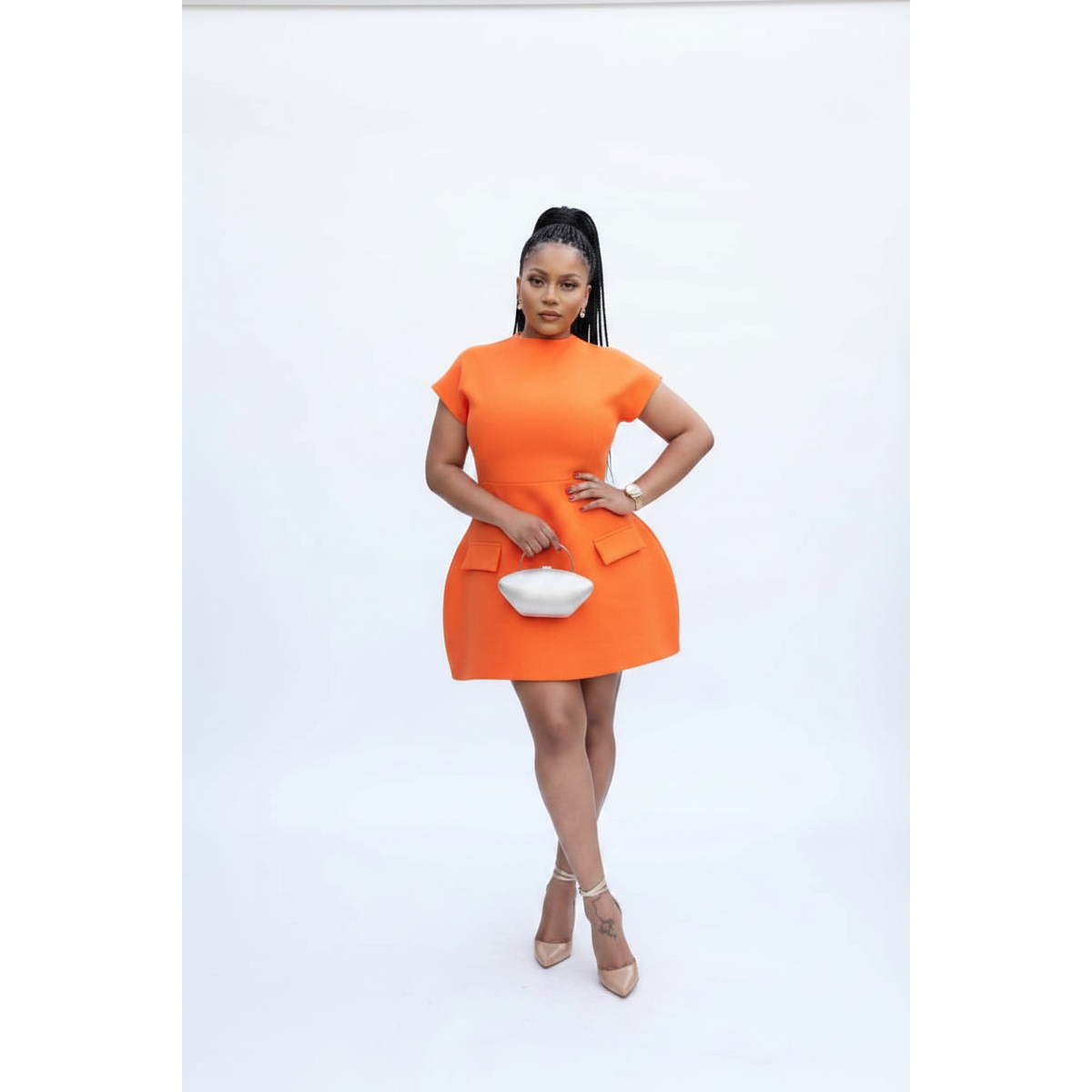 Women's Round Neck Bodycon Midi Dress | Sleeveless Fitted Dress