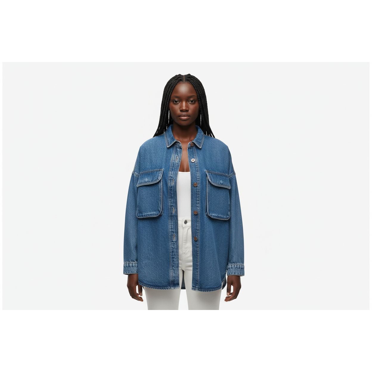 Vintage Buttoned Denim Jacket