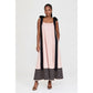 Tie Shoulder Straps And Striped Detail Along The Bottom Hem