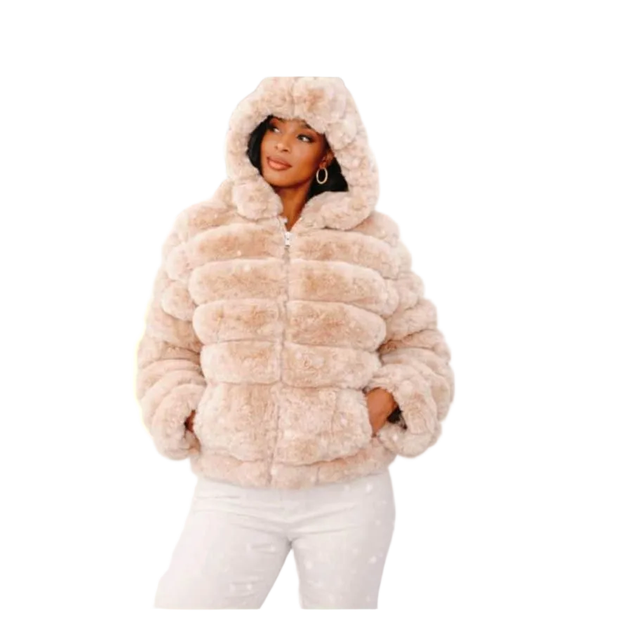 Hooded Faux Fur Winter Coat