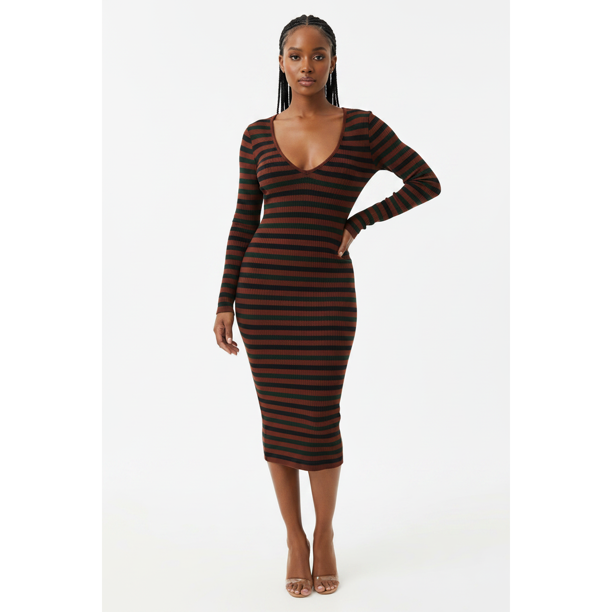 Round Neck Long Sleeve Dress