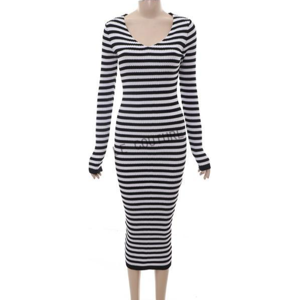 Round Neck Long Sleeve Dress