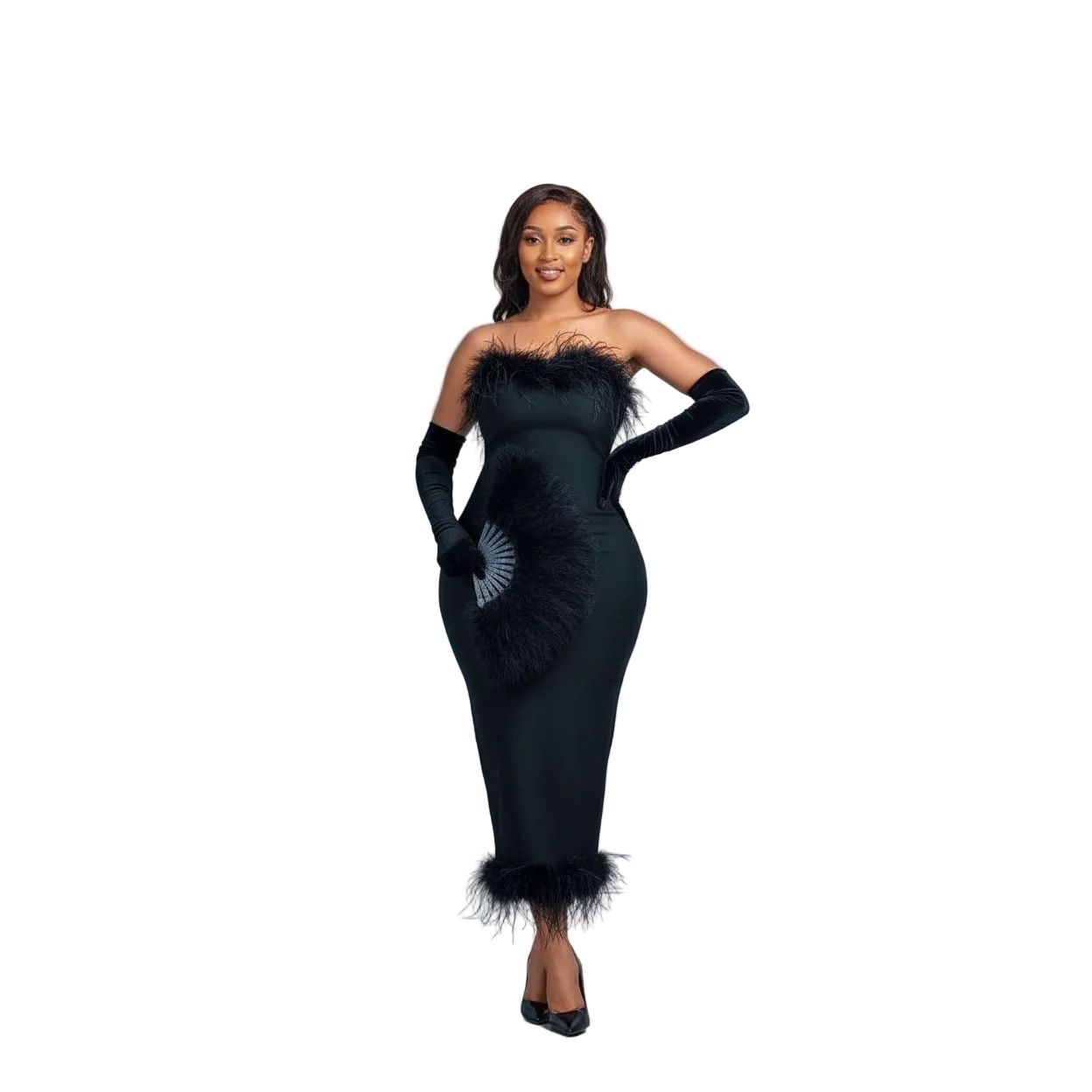 Feather Bandage Dress