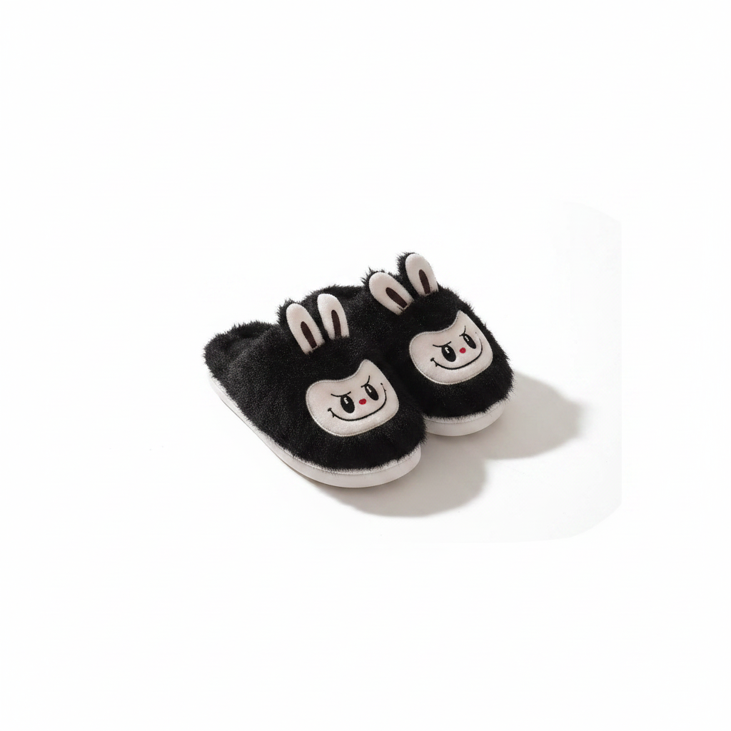 Fluffy Bunny Face Soft Plush Indoor Winter Slippers
