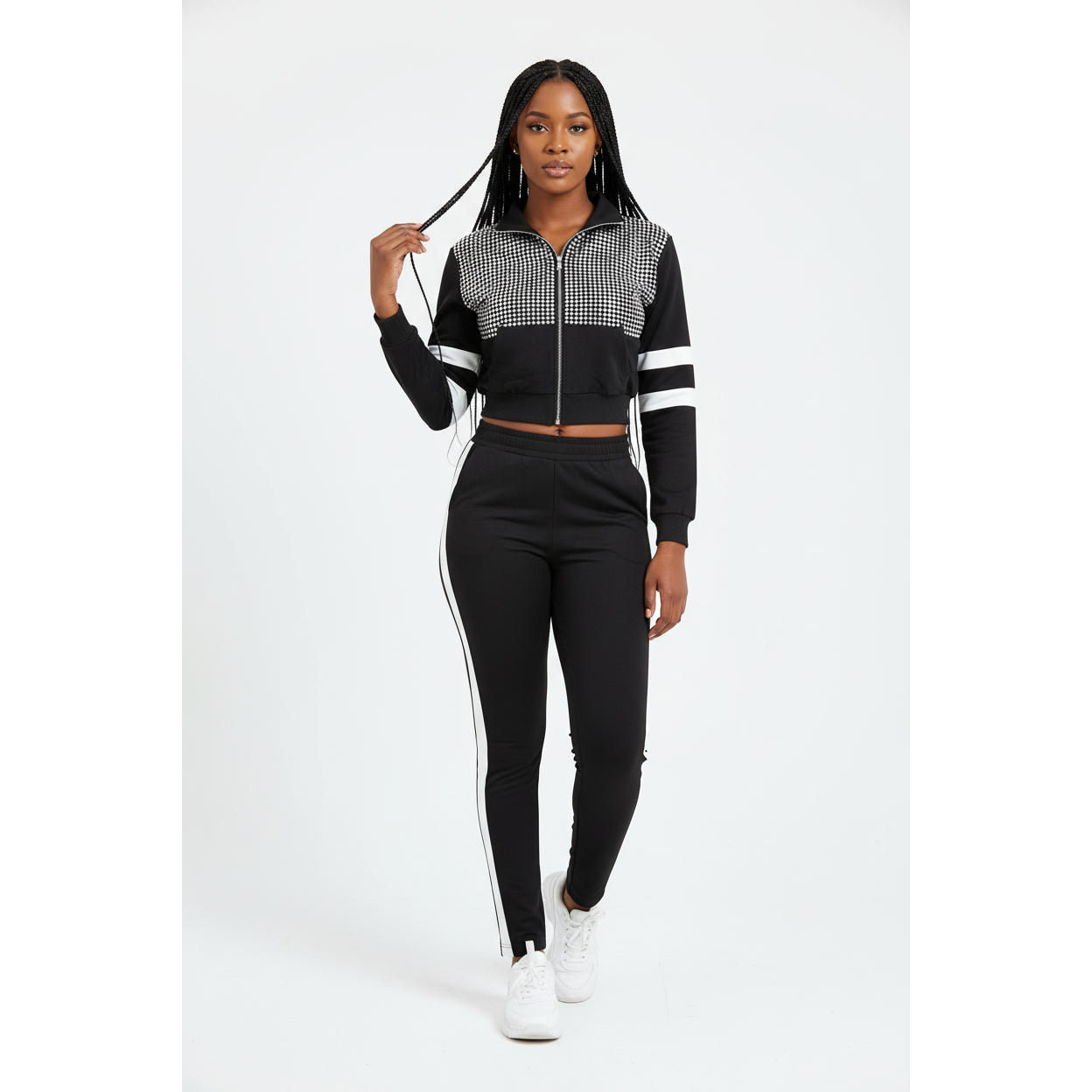 Glitter Zipper Tracksuits