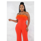 Off Shoulder Fluffy Sexy Jumpsuit