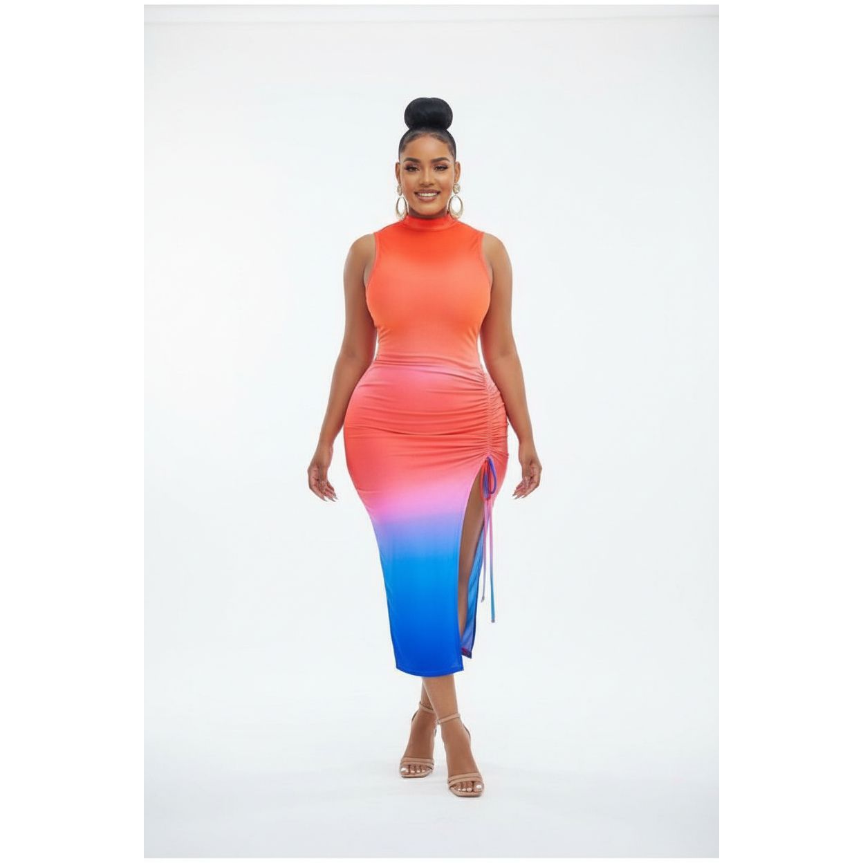 Sleeveless Side Slit Bodycon Dress