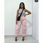 Side pocket high waisted cargo pant