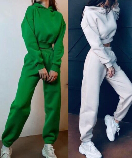 Casual Solid Color Tracksuits