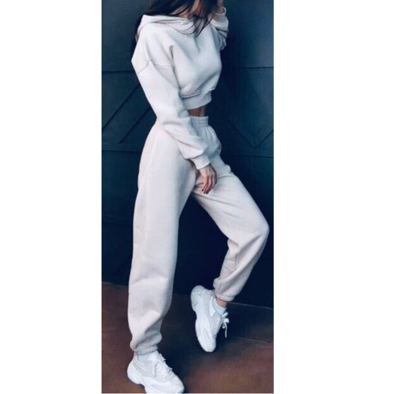 Casual Solid Color Tracksuits