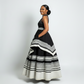 Beaded Halter African Traditional Maxi Dress