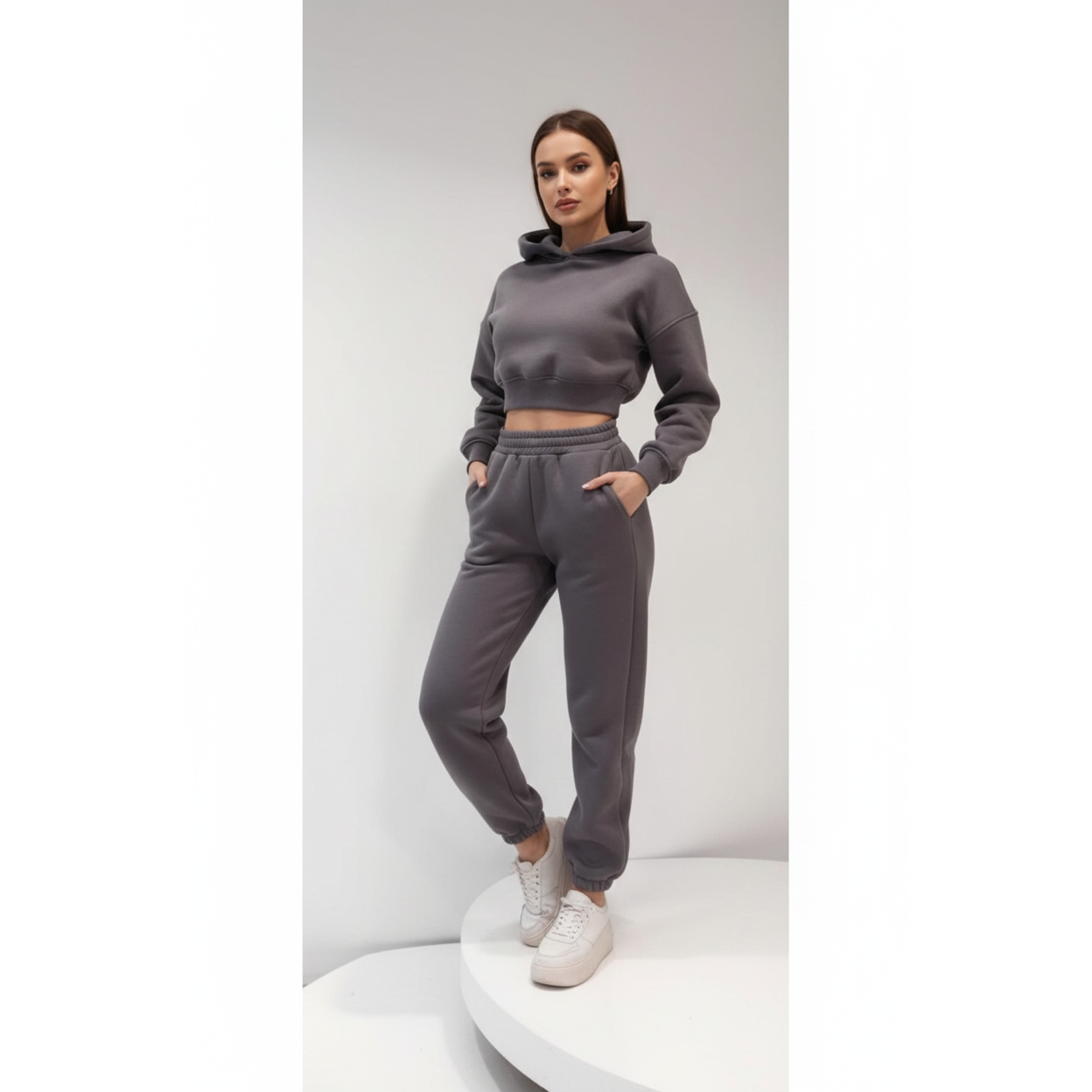 Casual Solid Color Tracksuits