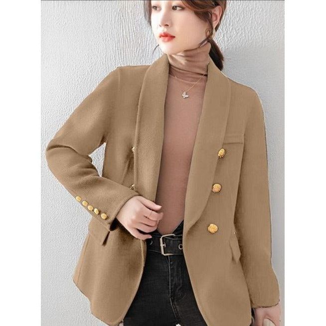 Buttoned Double Breasted Blazer