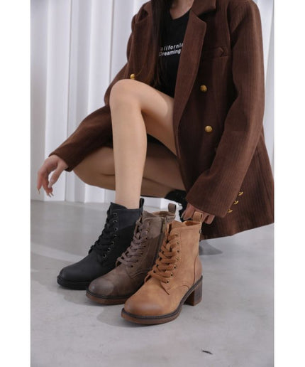 Vintage Ankle Leather Boots