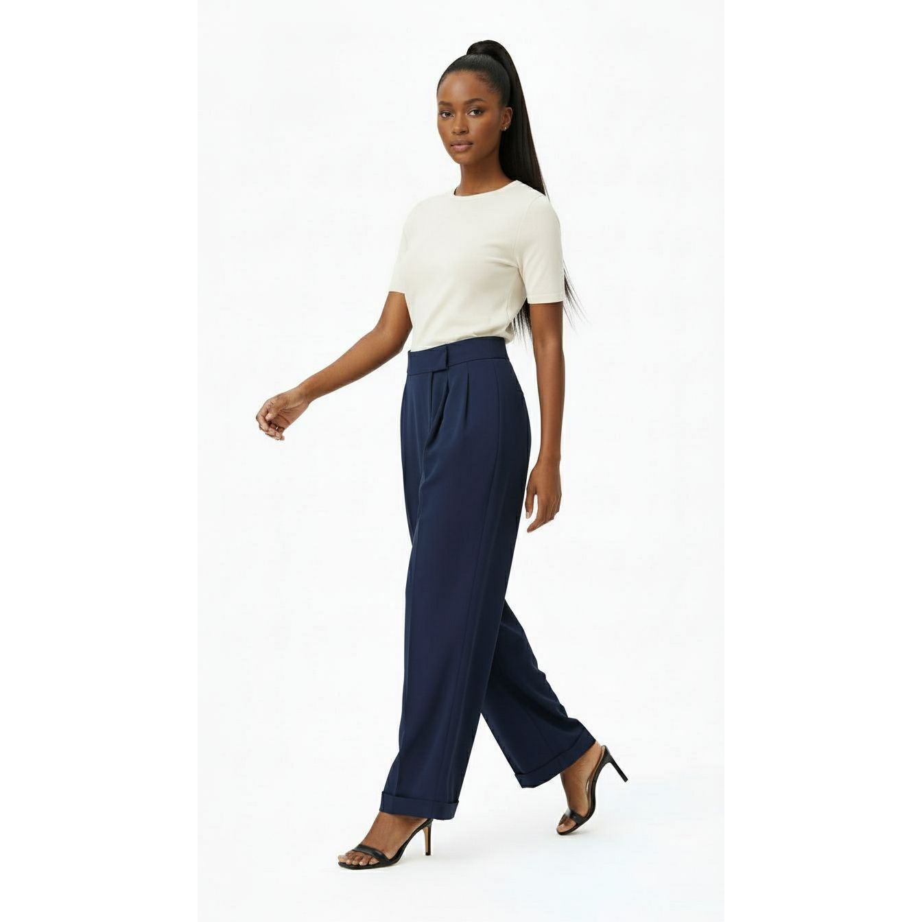 Vintage Chic Button Pencil Pants