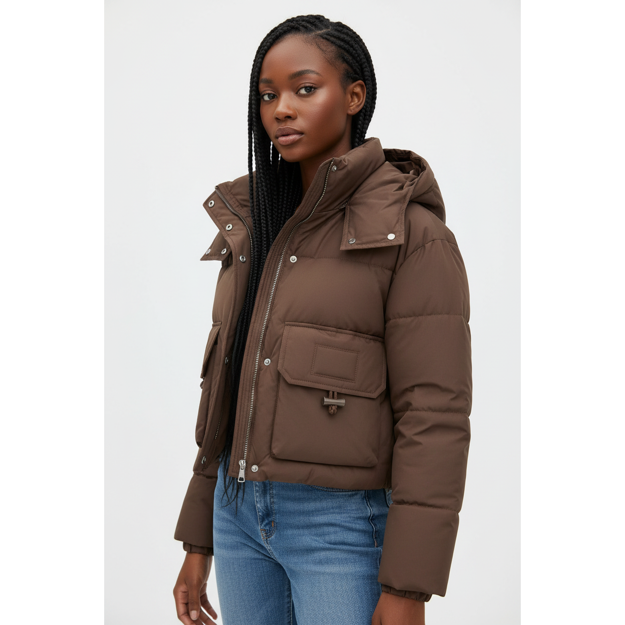 Korean-Style Hooded Winter Puffer Jacket