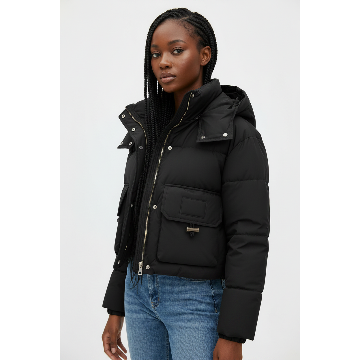 Korean-Style Hooded Winter Puffer Jacket