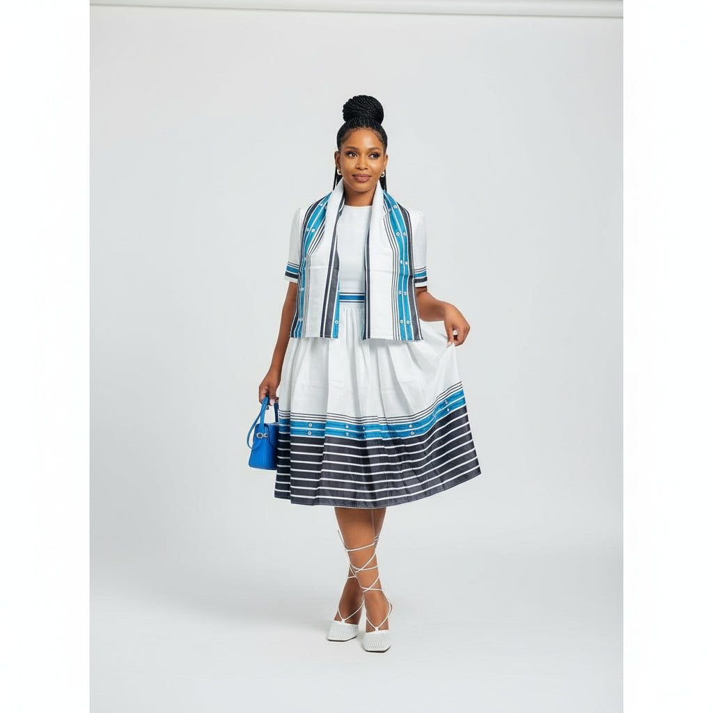 Round Neck Traditional Ankara Dress