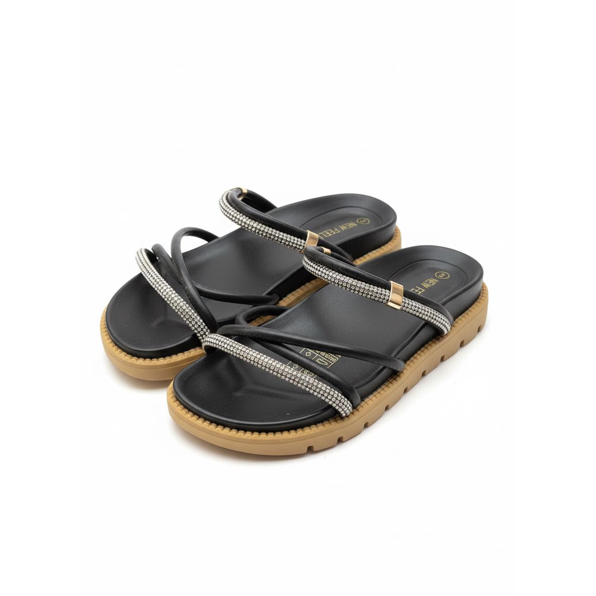 Platform Cross Belt Sandals