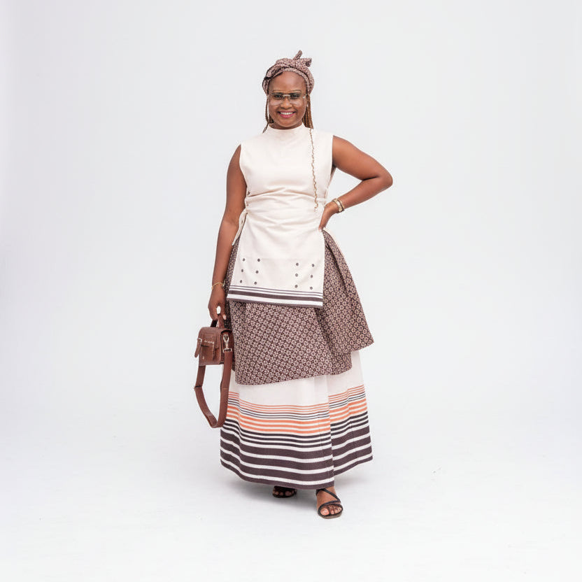 Multi-Color African Sleeveless Maxi Dress