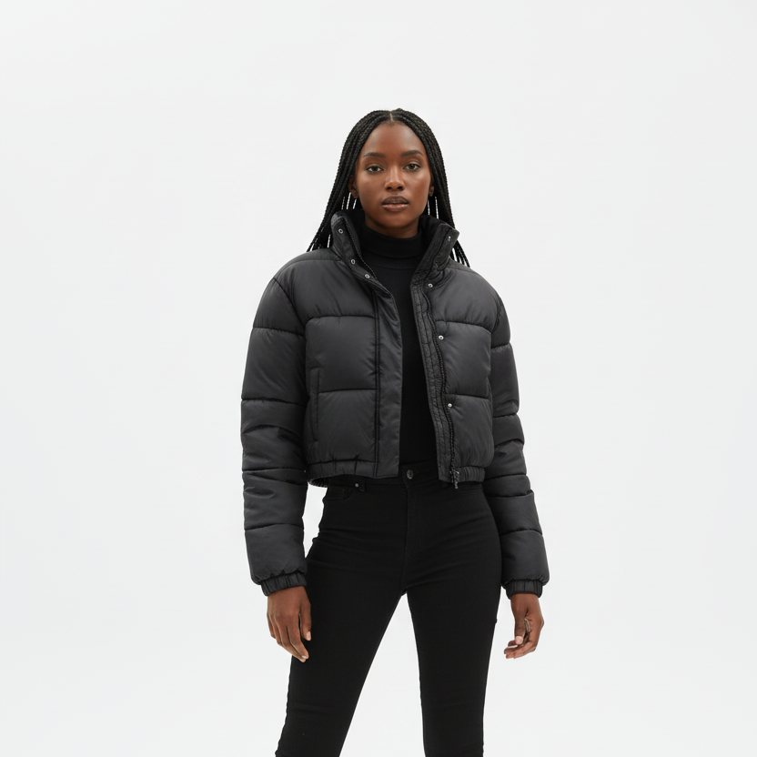 Cropped padded jacket