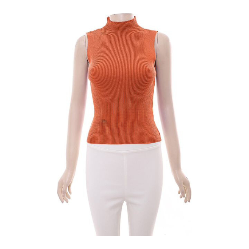 Turtleneck Sleeveless Top
