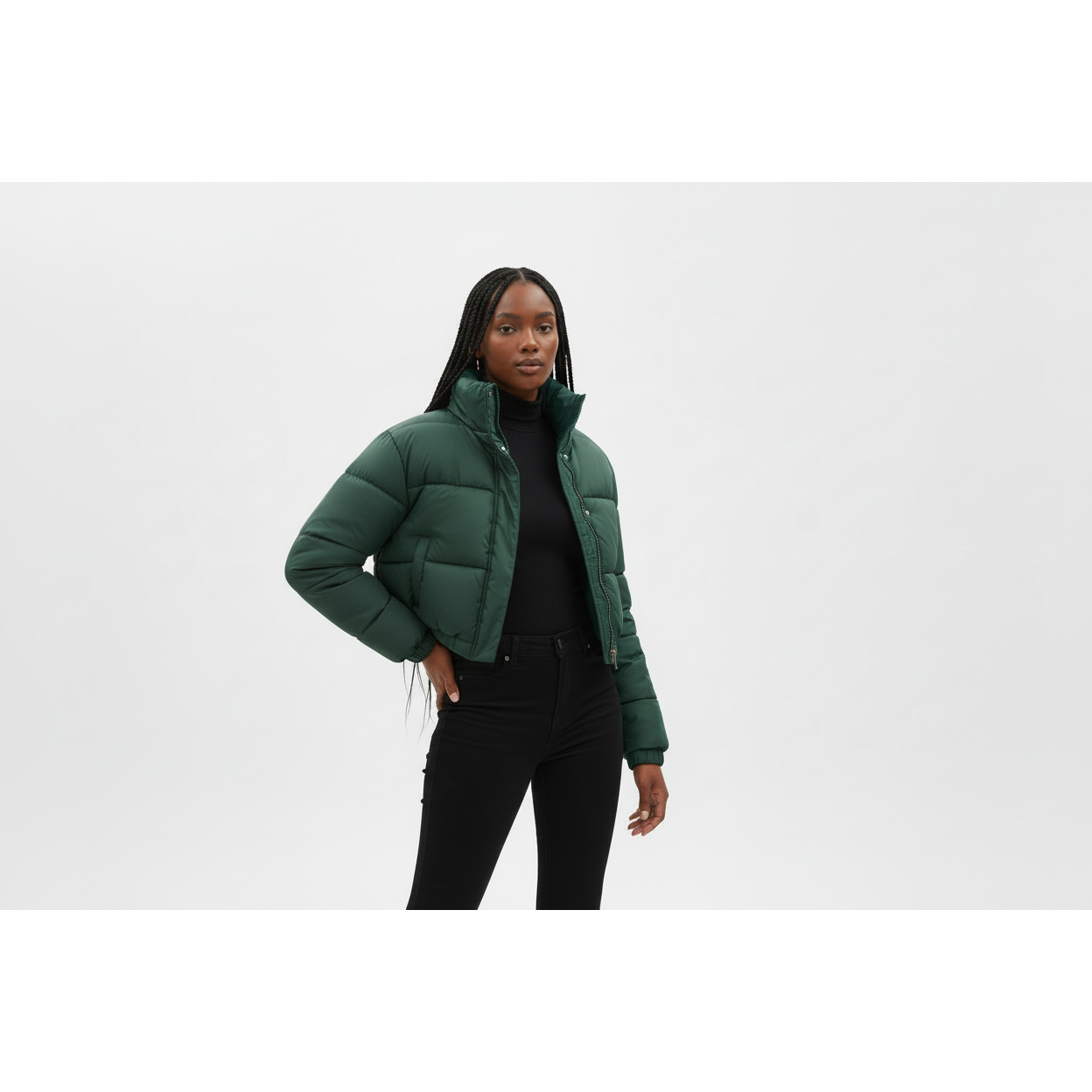 Cropped padded jacket