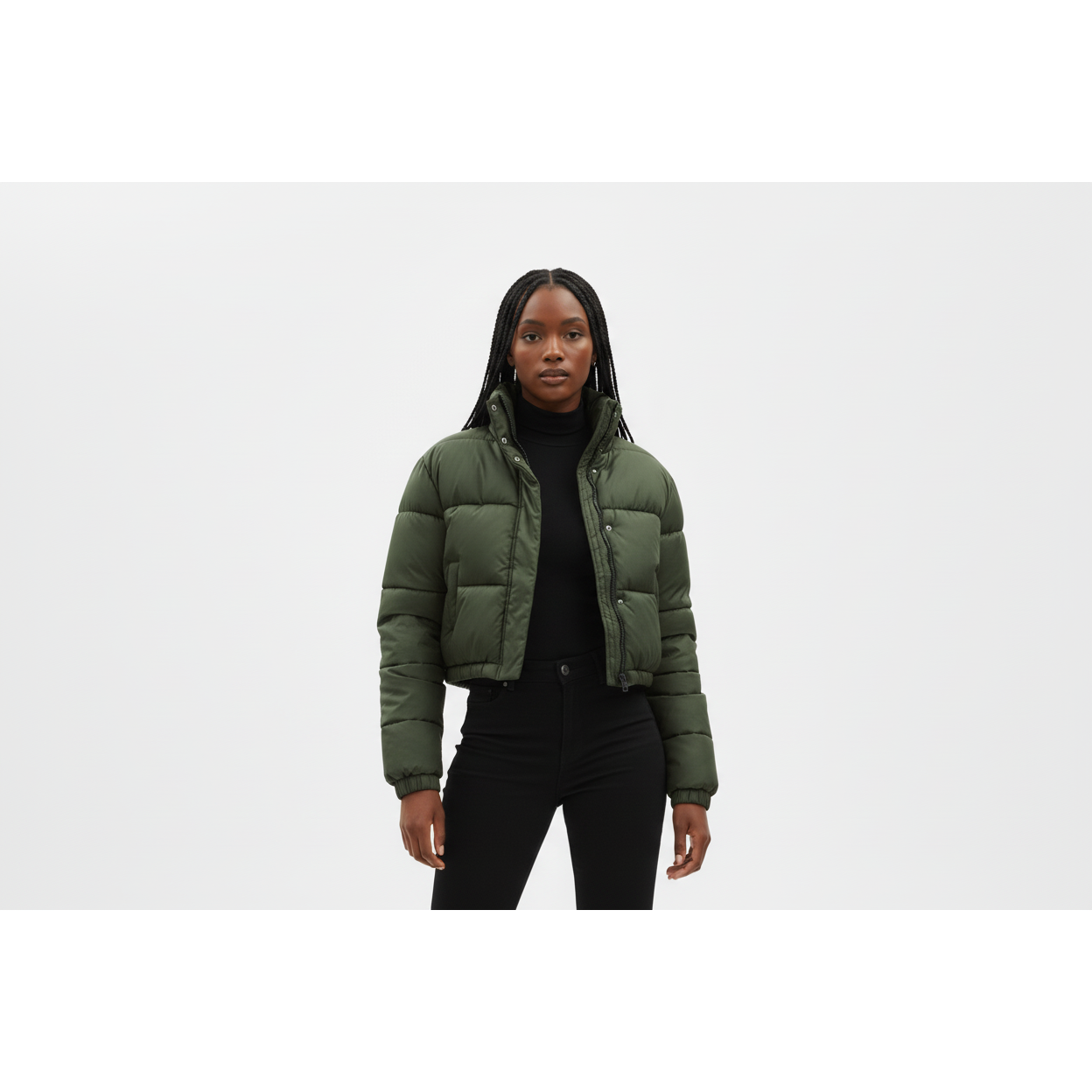 Cropped padded jacket