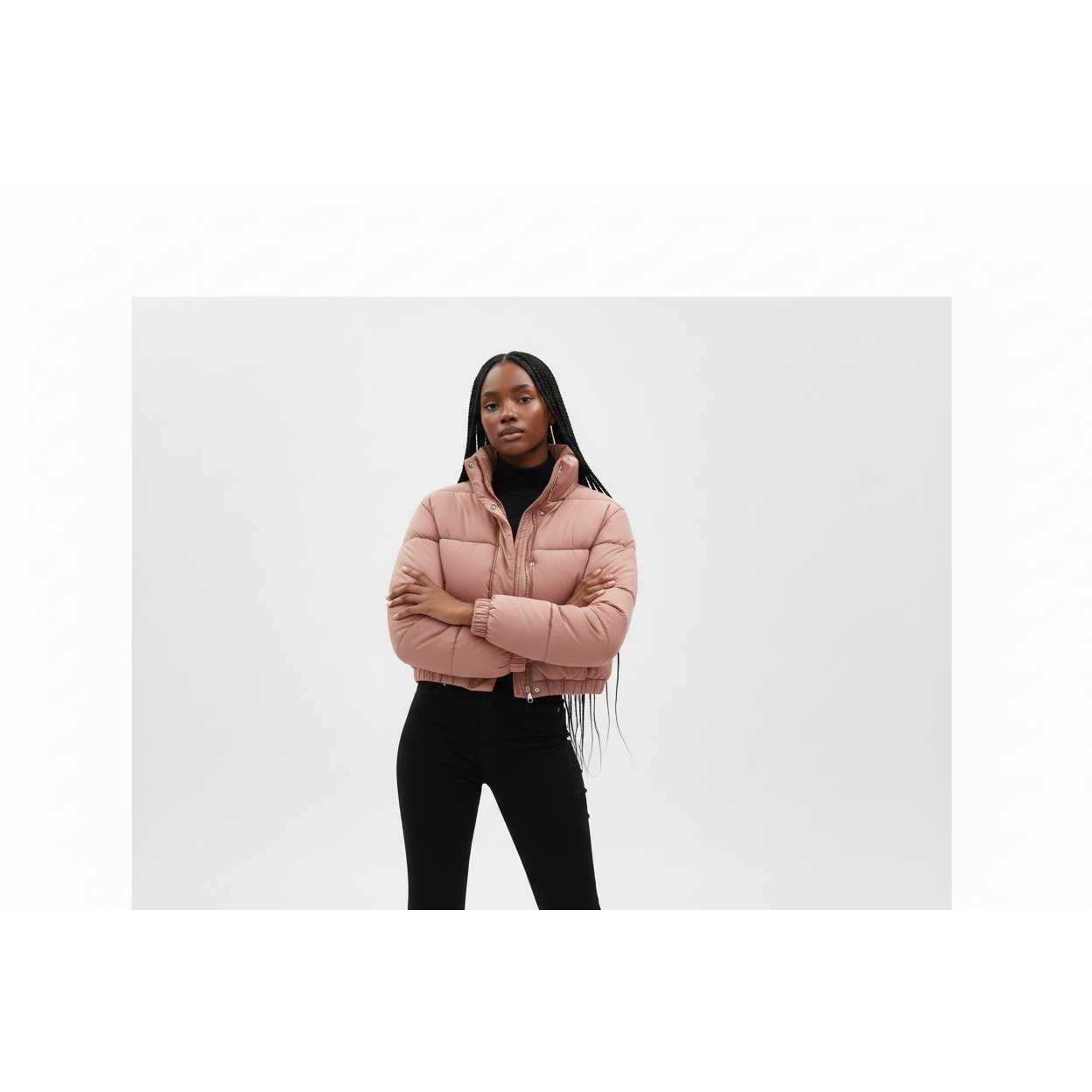 Cropped padded jacket