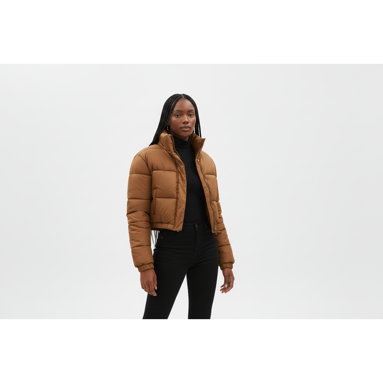 Cropped padded jacket