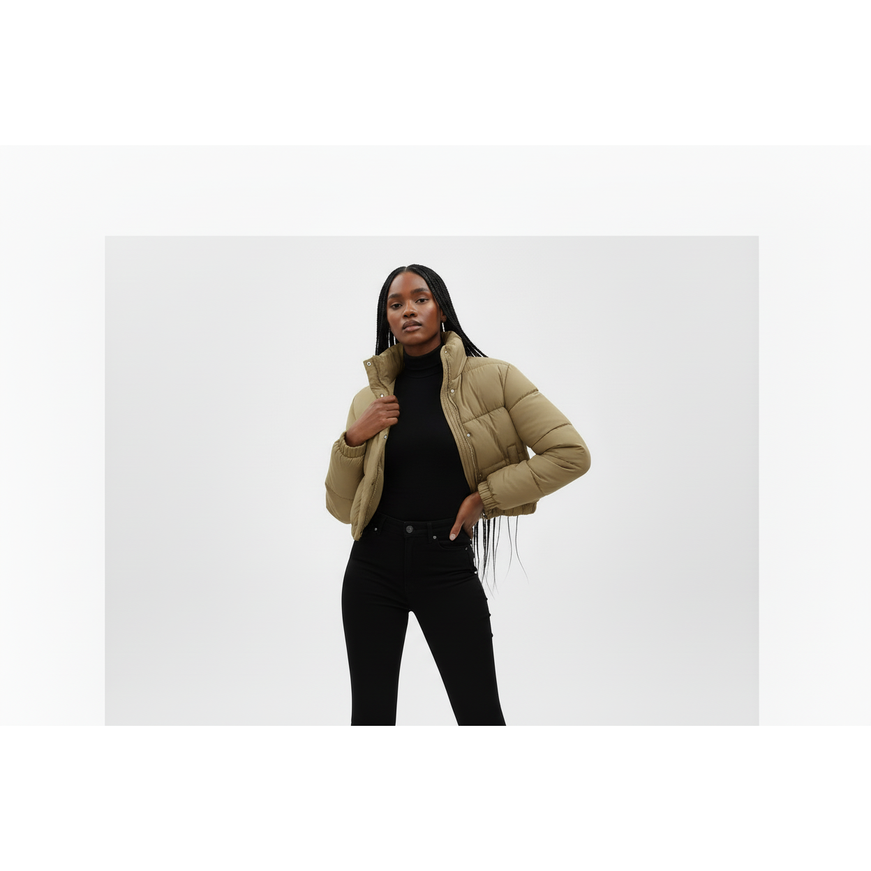 Cropped padded jacket