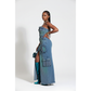 Front Slit Boobtube Denim Dress