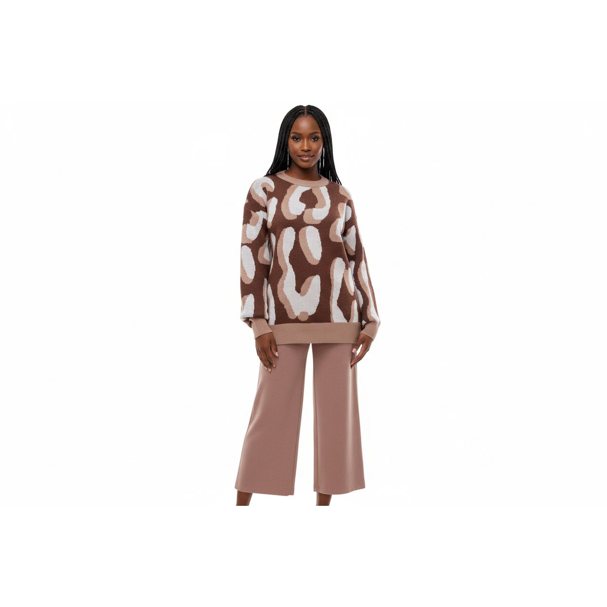 Vintage Knitted Round Neck & Pant Set