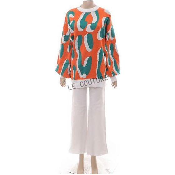 Vintage Knitted Round Neck & Pant Set