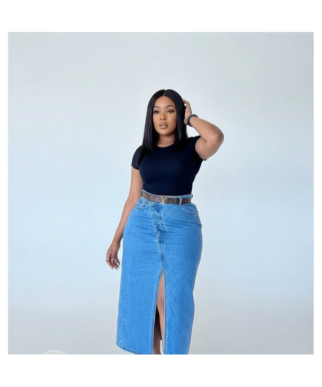 Jean Skirts Skirt Knee Belt 5xl Jean Skirt Knee Length Jean Skirts