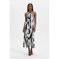 Vintage  Printed Halter Dress