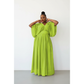 Sexy V-neck Pleated Maxi Dress