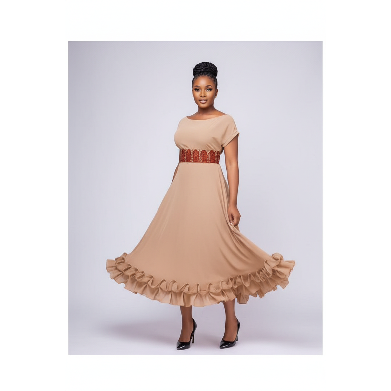 Classy Ruffled Bottom Dress