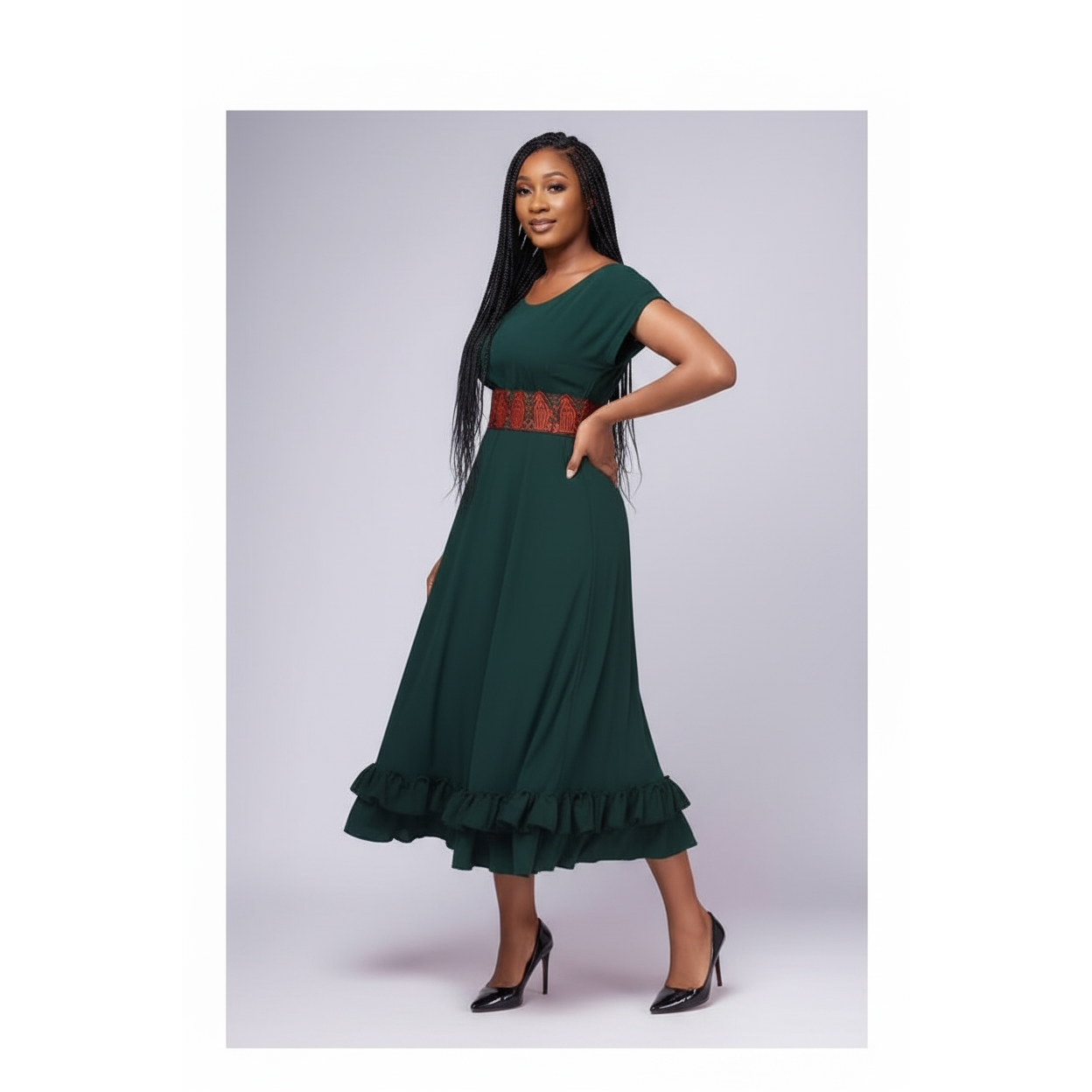 Classy Ruffled Bottom Dress