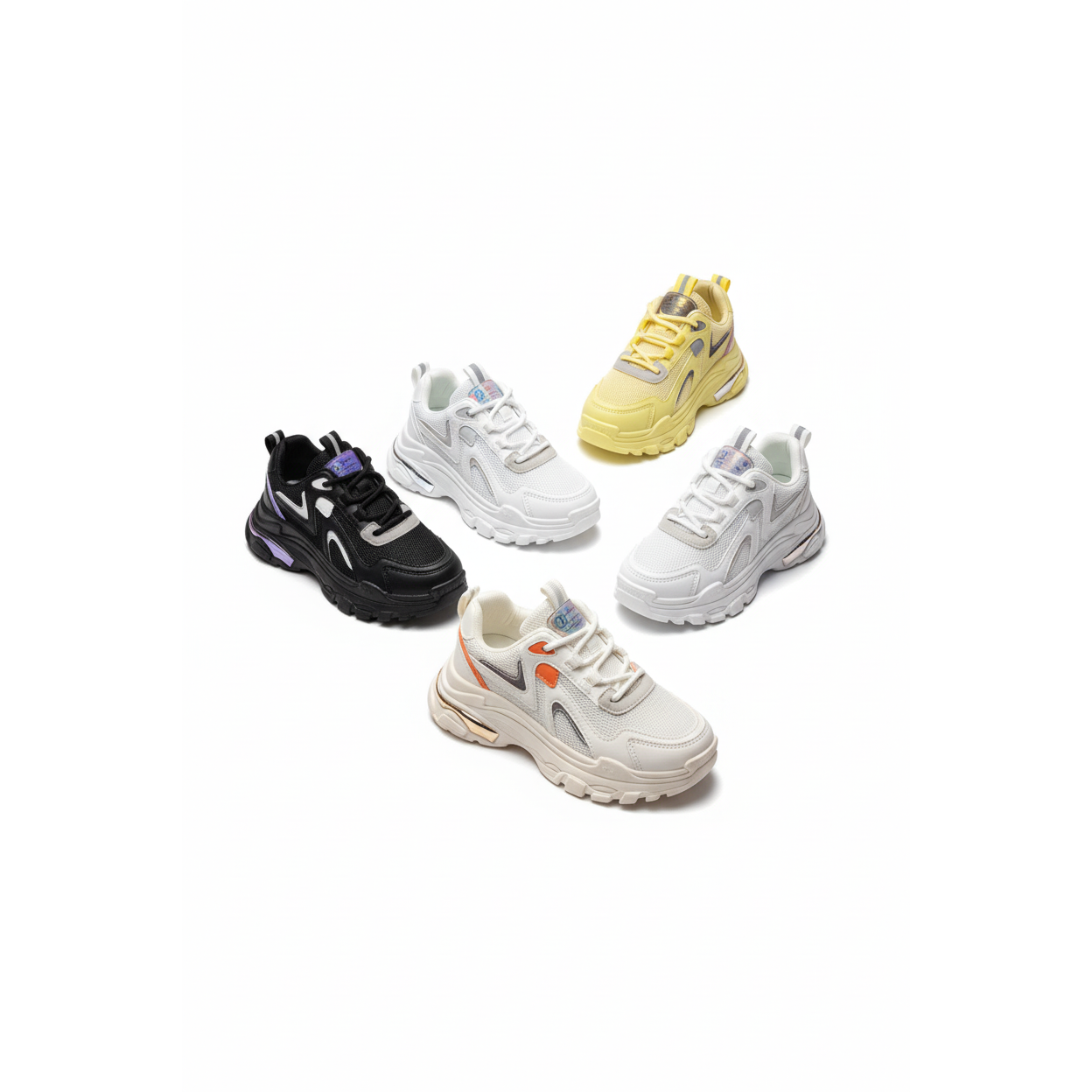 Thick Sole Lace-Up Sneakers