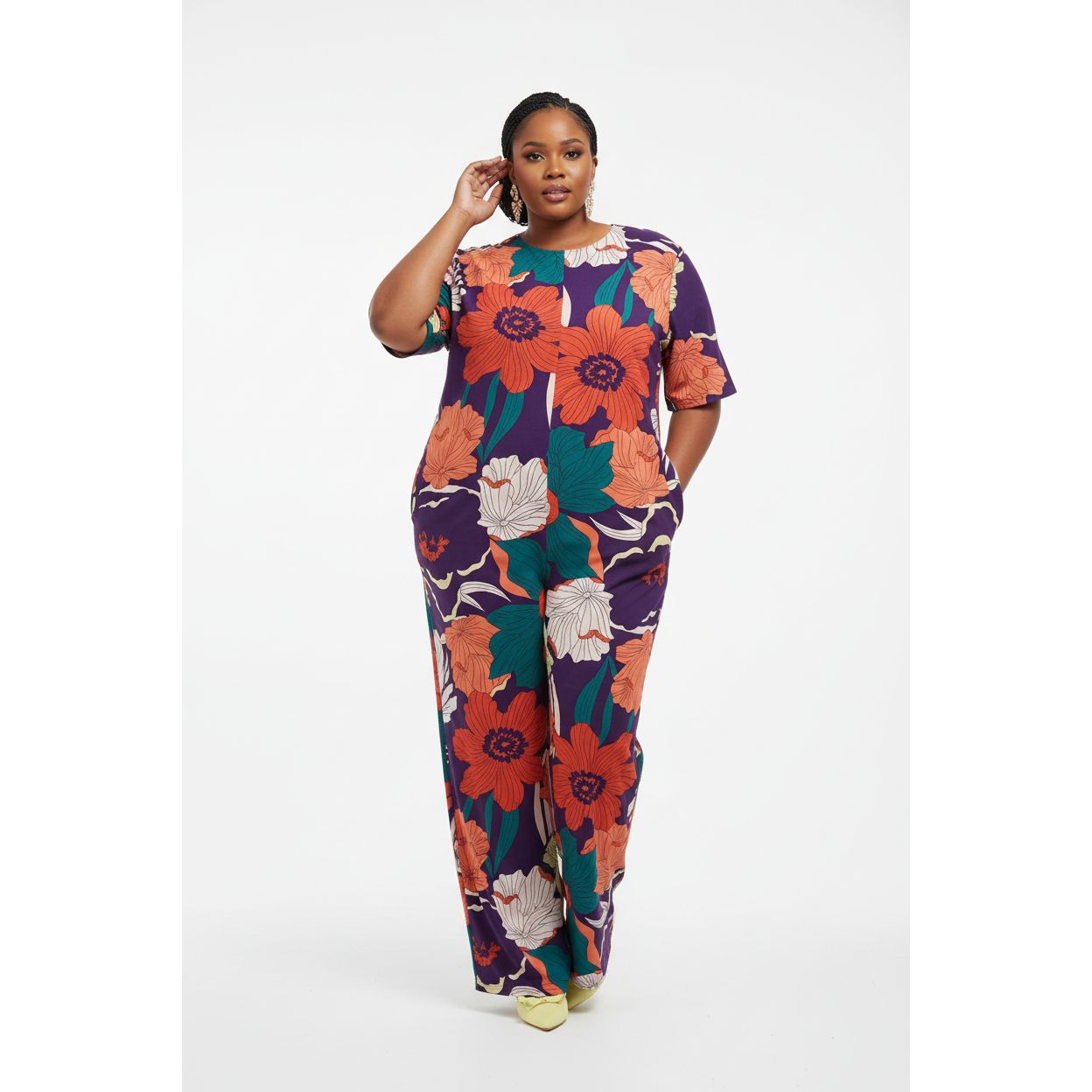 Plus Size Printed Summer Jumpsuits