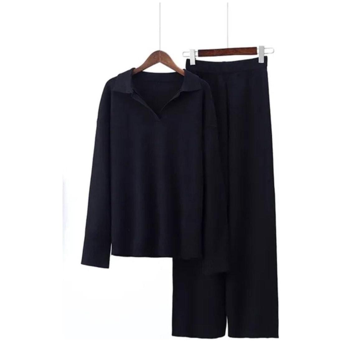 V-Neck High Waisted 2 Pieces Set