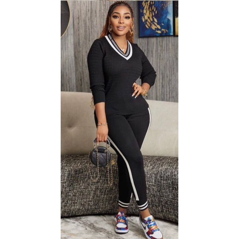 Striped Solid Color Tracksuits — YELLOW SUB TRADING