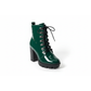 Lace-up High Heel Ankle Boots.