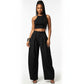 High Waisted Wide Leg Elegant Loose Fit Pants