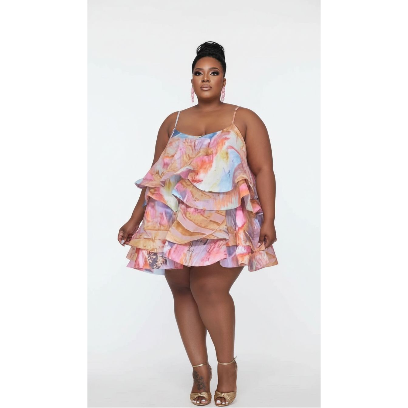 Sleeveless Ruffle Mini Dress