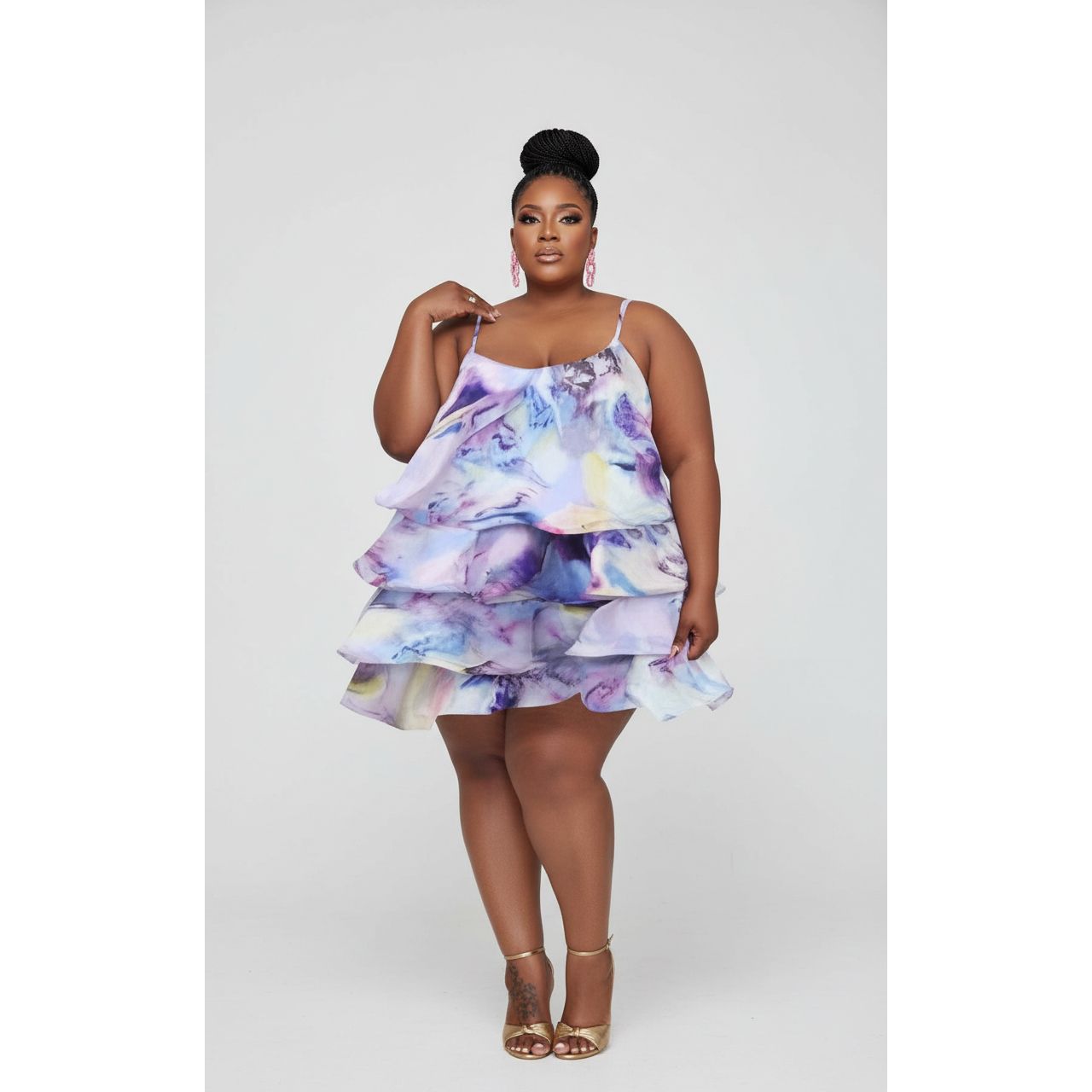 Sleeveless Ruffle Mini Dress