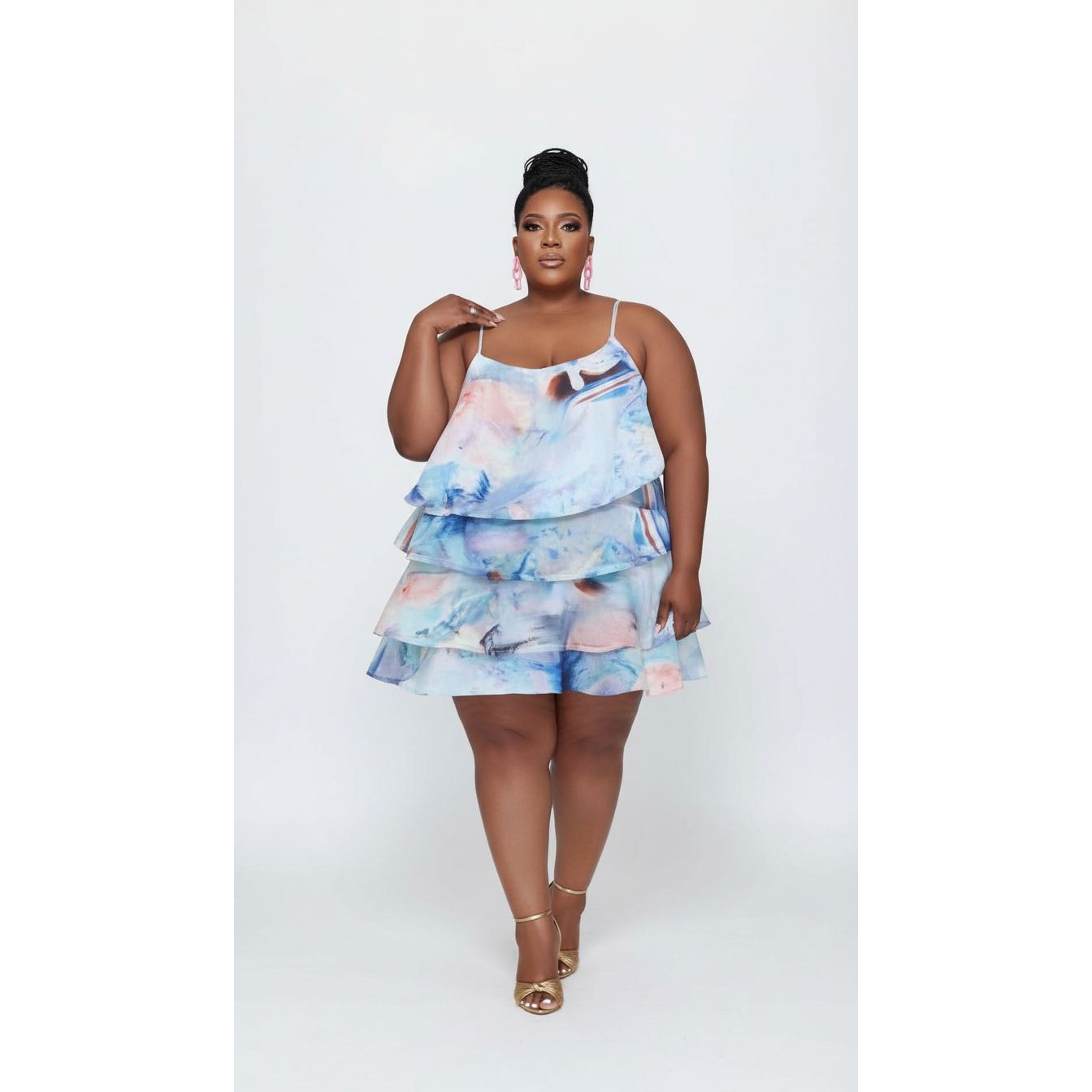 Sleeveless Ruffle Mini Dress